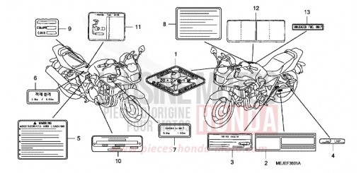 WARNETIKETT (CB1300S/SA) CB1300SA7 de 2007